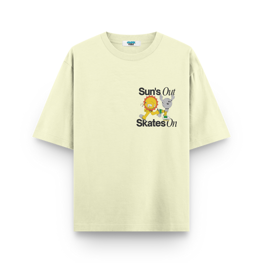 SUN'S OUT SKATES ON T-SHIRT